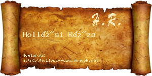 Hollósi Róza névjegykártya